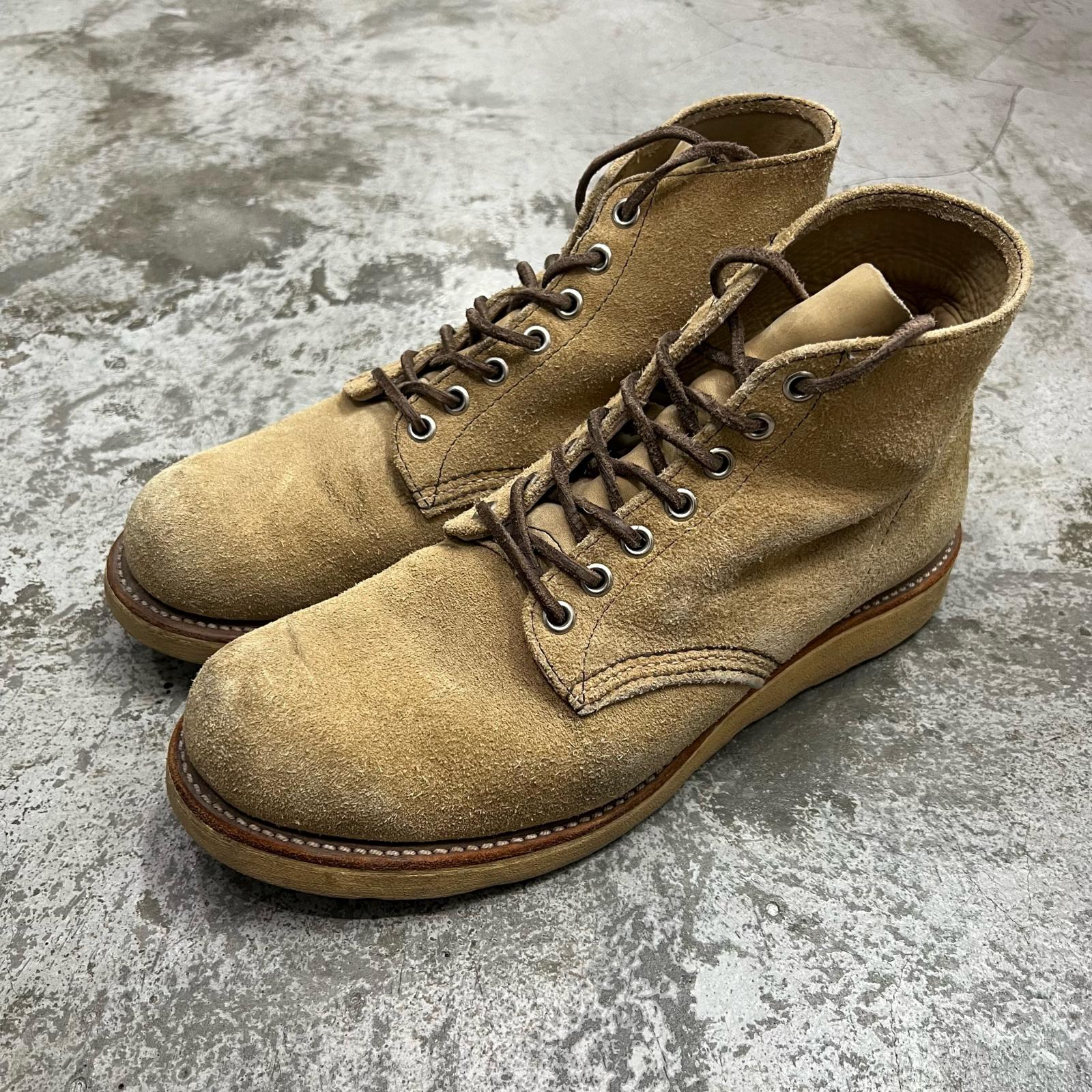 Other - RED WING・レッドウィング スエード プレーントゥ 状態B ハイアット ブーツ 犬タグ 8167 サイズ8 26.5cm ベージュ メンズ （14608M）【中古】