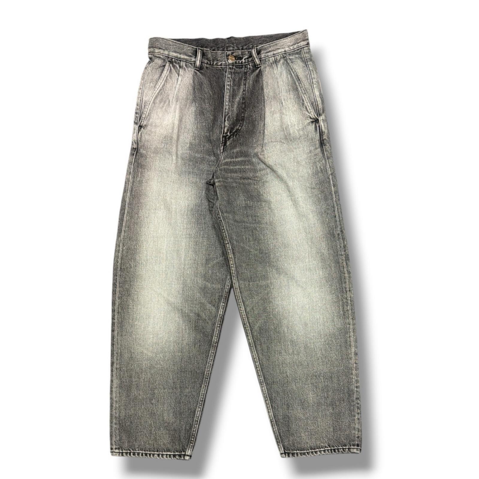 Rakuten - 未使用 Graphpaper・グラフペーパー 25SS Selvage Denim Five PocketvTapered Pants 状態SS セルビッチ2タックデニムパンツ ジーンズ GU253-40060LB サイズ1 インディゴ メンズ （14739M）【中古】