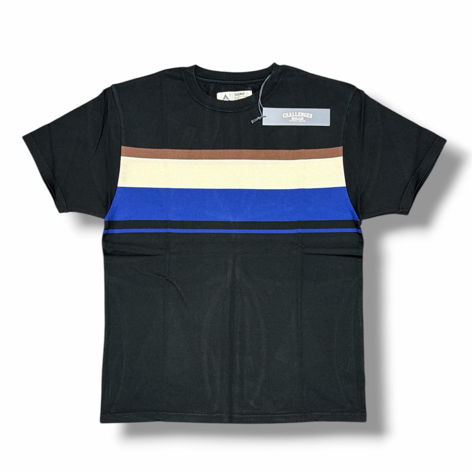 未使用 CHALLENGER・チャレンジャー 24SS S/S MULTI BORDER TEE 状態SS マルチボーダーTシャツ カットソー CLG-CS 024-004 サイズM ブラック メンズ （8679M）