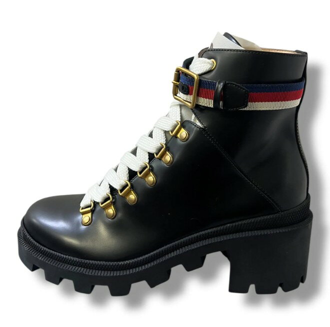 美品 GUCCI グッチ レースアップブーティー パンチング ブーツ 23.5 楽天市場】グッチ gucci レースアップブーツの通販