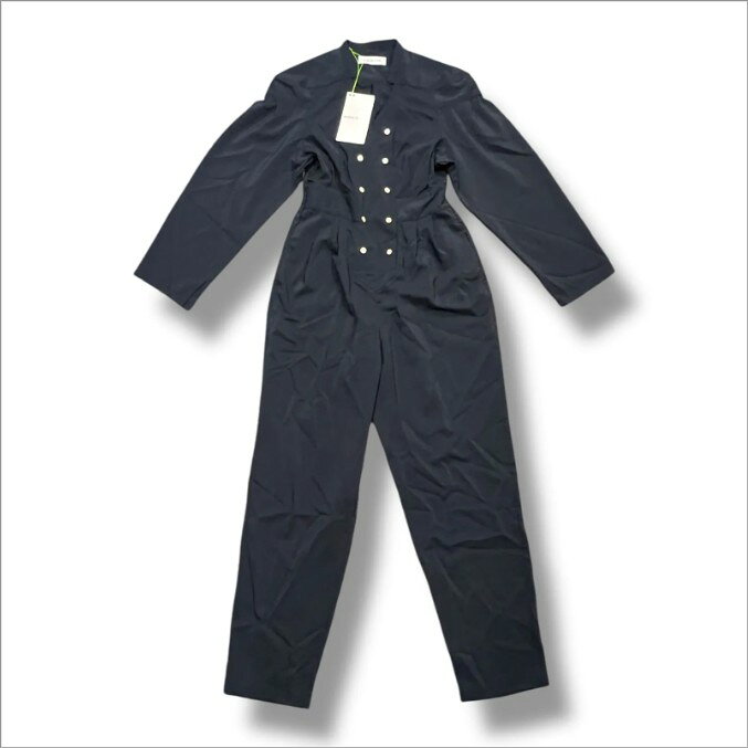 未使用 HeRIN.CYE ヘリンドットサイ Cup shoulder jump suits 状態SS カップショルダージャンプスーツ オールインワン 530HSM33 サイズ36 ネイビー レディース （624MG）【中古】