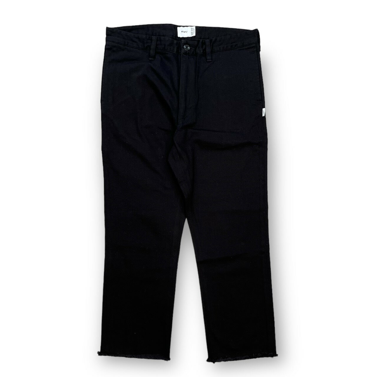 ダブルタップス・WTAPS カーキコットンチノ 状態A パンツ ボトムス ワークパンツ カットオフ ジップフライ ブラック ブラック サイズ02