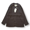 ヨーク・YOKE 22SS Pleated Knit Cardigan 状態SS プリーツ ニット カーディガン ポリエステル ダスティーパープル YK22SS0358S(4)