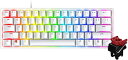 【中古】Razer(レイザー) Huntsman Mini 小型 ゲーミングキーボード Mercury White - Linear Optical Switch 英語 US配列 60 レイアウト 光学スイッチ 超高速1.2mm作動 リニア触感 静音 Chroma RGB 【日本正規代理店保証品】