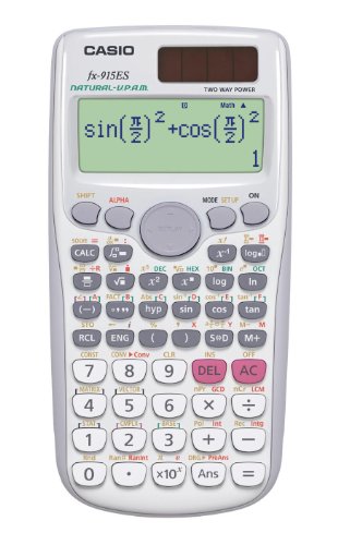 【中古】カシオ 関数電卓 数学自然表示 441関数 10桁 fx-915ES-WE ホワイト