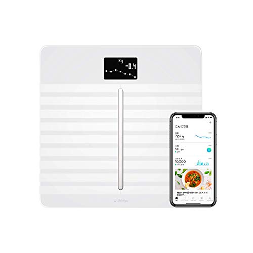 【中古】Withings Body Cardio フランス生まれのスマート体重計 ホワイト Wi-Fi/Bluetooth対応 心臓の健康チェック（心拍/血管年齢） 体組成計 【日本正規代理店品】 WBS04-WHITE-ALL-ASIA