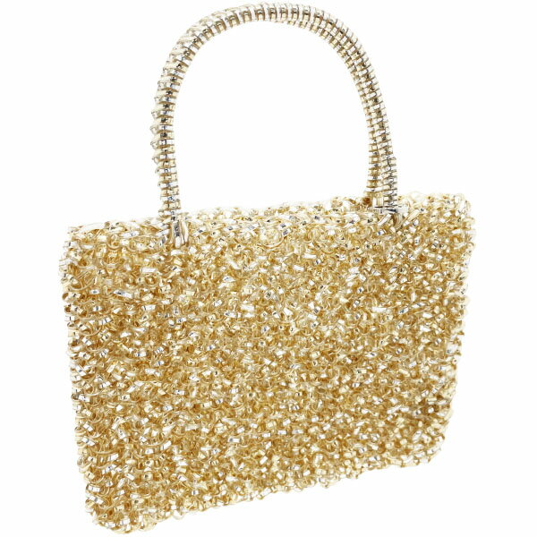 アンテプリマ ハンドバッグ スタンダード スクエア ミニミニ ワイヤーバッグ シャンパンゴールド系 シルバー PVC ANTEPRIMA ミニバッグ ミニトート トートバッグ 手提げ バッグ バック カバン 鞄 【中古】のサムネイル