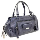 トッズ ハンドバッグ レザー ミニバッグ 革 パープルネイビー系 紫がかった紺 TOD'S ミニハンドバッグ トートバッグ 手提げ バッグ バック カバン 鞄 レディース 女性 【中古】