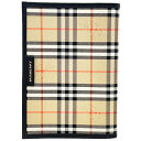 バーバリー ロンドン ブックカバー オールドチェック キャンバス レザー 革 ベージュ系 マルチカラー ブラック 黒 BURBERRY LONDON 手帳カバー...