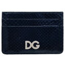 ドルチェ&ガッバーナ カードケース ロゴ カードホルダー レザー 革 ラインストーン ブラック 黒 クリア DOLCE & GABBANA カード入れ 名刺入れ IC ID パスケース 定期入れ 通勤 通学 ブランド小物 ドルガバ D&G 【中古】
