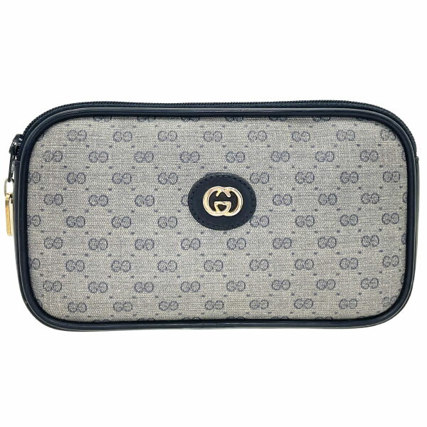 グッチ ポーチ オールド マルチポーチ PVC レザー 革 ネイビー 紺 039 904 GUCCI GG オールドグッチ ヴ..