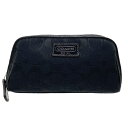 コーチ ポーチ シグネチャー コスメティックポーチ キャンバス パテントレザー レザー 革 ブラック 黒 F42524 COACH エナメル 化粧ポーチ コスメ...