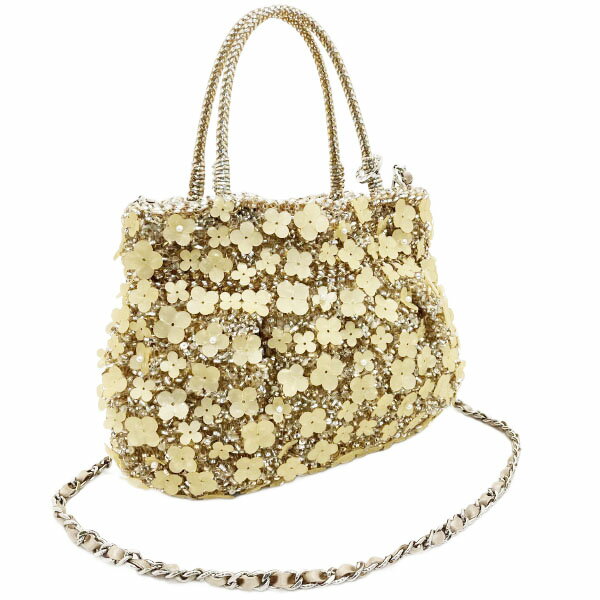 アンテプリマ 2WAYバッグ フィオーリ ペルラーティ ワイヤーバッグ シルバーゴールド PVC ビーズ サテン PB12SJ6044 ANTEPRIMA フラワーモチーフ お花 花柄 ハンドバッグ トートバッグ ショルダーバッグ セミショルダー 肩掛け 手提げ バッグ バック カバン 鞄【中古】のサムネイル