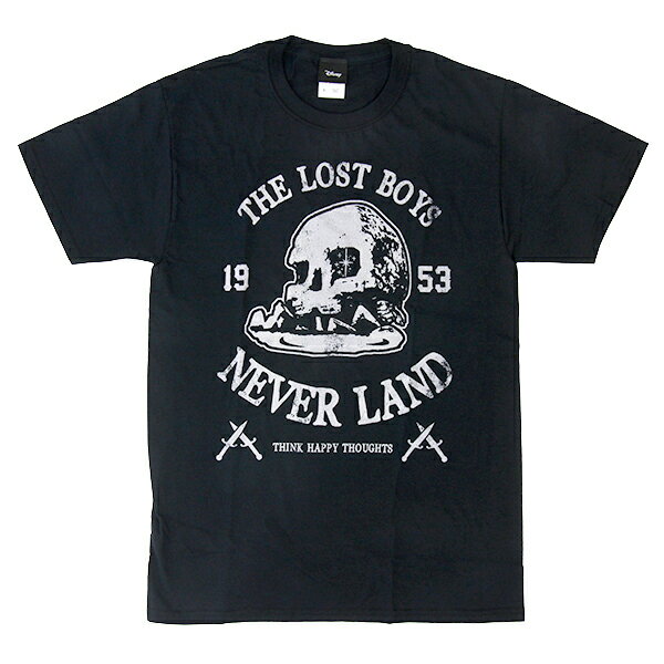 ユニセックス Tシャツ Disney ディズニー ピーターパン Boys Be Lost ボーイズ ビー ロスト TINK0025 ブラックのサムネイル