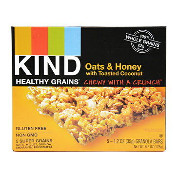 KIND Healthy Grains【カインド ヘルシーグレインオーツ＆ハニー with ココナッツ グラノーラバー 5個入り】