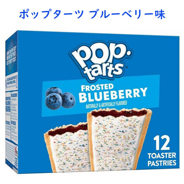 ペイストリー菓子 ポップターツ フロスト ブルーベリー味 12枚入り 20.3oz 576g Kellogg's ケロッグ ポップタルト Pop Tarts