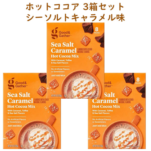 ☆3箱セット☆ ホットココア ミックス シーソルトキャラメル味 1箱 8袋入り Good & Gather グッド&ギャザー