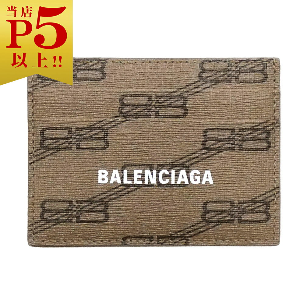 バレンシアガ バレンシアガ カードケース BALENCIAGA レディース シグネチャー カードホルダー BBモノグラム ベージュ 594309 新品