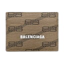 バレンシアガ カードケース BALENCIAGA レディース シグネチャー カードホルダー BBモノグラム ベージュ 594309 新品