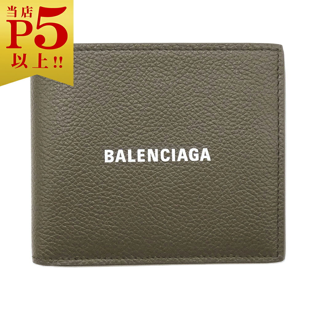 バレンシアガ 財布（メンズ） 【対象商品Max50％OFF★】バレンシアガ 財布 BALENCIAGA メンズ 二つ折り 札入れ キャッシュ スクエア フォールド ウォレット カーキ 594549 新品【6/11 2時迄】