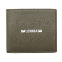 バレンシアガ バレンシアガ 財布 BALENCIAGA メンズ 二つ折り 札入れ キャッシュ スクエア フォールド ウォレット カーキ 594549 新品