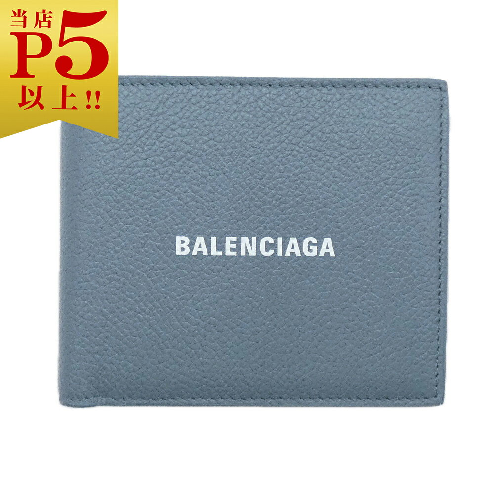 バレンシアガ 財布（メンズ） 【対象商品Max50％OFF★】バレンシアガ 財布 BALENCIAGA メンズ 二つ折り 札入れ キャッシュ スクエア フォールド ウォレット ブルー 594549 新品【6/11 2時迄】