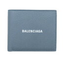 バレンシアガ バレンシアガ 財布 BALENCIAGA メンズ 二つ折り 札入れ キャッシュ スクエア フォールド ウォレット ブルー 594549 新品