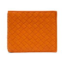 ボッテガヴェネタ 財布 196207-7585 BOTTEGA VENETA ボッテガ メンズ 二つ折り 札入れ イントレッチャート ナッパ オレンジ アウトレット 新品