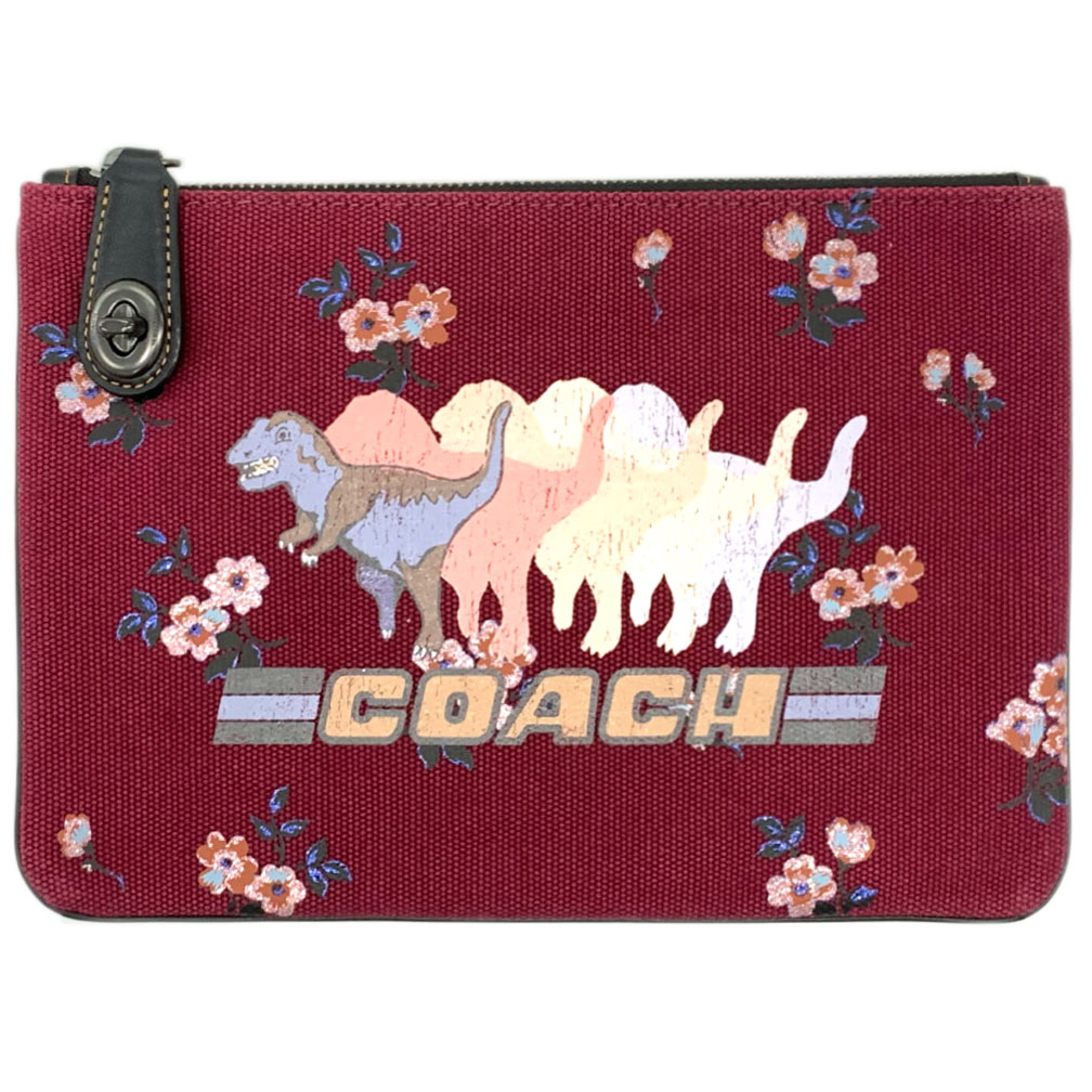 クラッチバッグ コーチ バッグ 51229-V5WIN COACH クラッチバッグ ターンロック ポーチ 26 ウィズ シャドウ レキシー ワイン アウトレット 新品