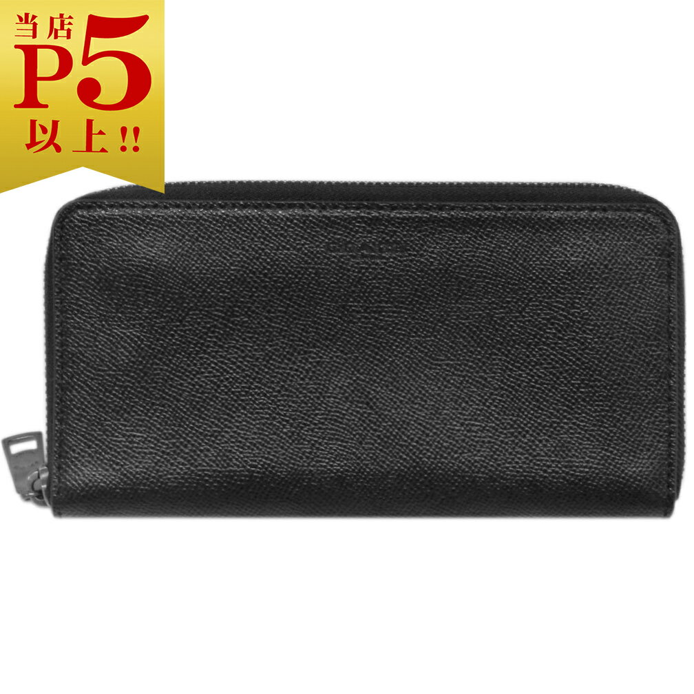 コーチ 【対象商品Max50％OFF★】コーチ 財布 25607-BLK COACH メンズ ラウンドファスナー長財布 アコーディオン ウォレット ブラック アウトレット 新品【6/11 2時迄】