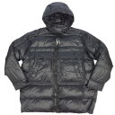 ディーゼル ダウンジャケット メンズ ジップアップ フード付き W-ROGIN JAKET ナイロン ブラック/ダークグリーン 20118 新品