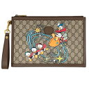 グッチ バッグ 647925-8679 GUCCIxDISNEY クラッチバッグ ハンドル付き ドナルドダック GGスプリーム ベージュ/エボニー アウトレット 新品