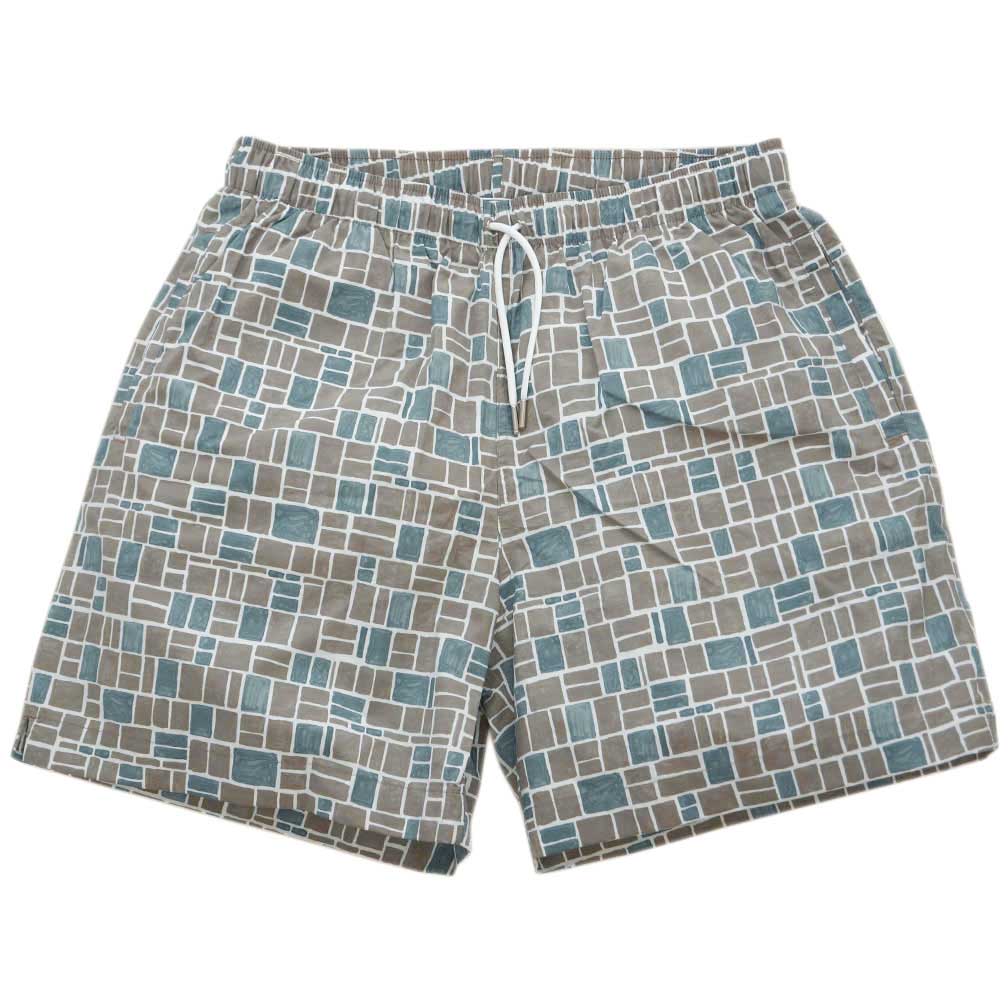 エルメス HERMES スイムウェア H938080HF0GME ソルド メンズ 水着 BOXER LONG MOSAIQUE H 0G BETON ベージュグレー Mサイズ 新品