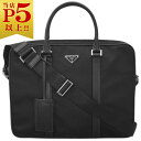 プラダ バッグ 2VE368 2WAY ブリーフケース ストラップ付き TESSUTO+SAFFIANO NERO ナイロン+カーフブラック アウトレット 新品