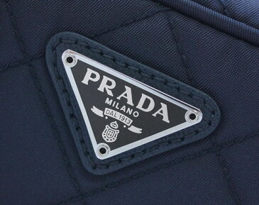 【母の日クーポン】【P5倍以上】プラダ バッグ 1BH028 PRADA ミニショルダー ポーチ キルティング TESSUTO IMPUNTU BLEU ナイロンネイビー シルバー金具 アウトレット キャッシュレスで5％還元！【5/4 9:59迄】