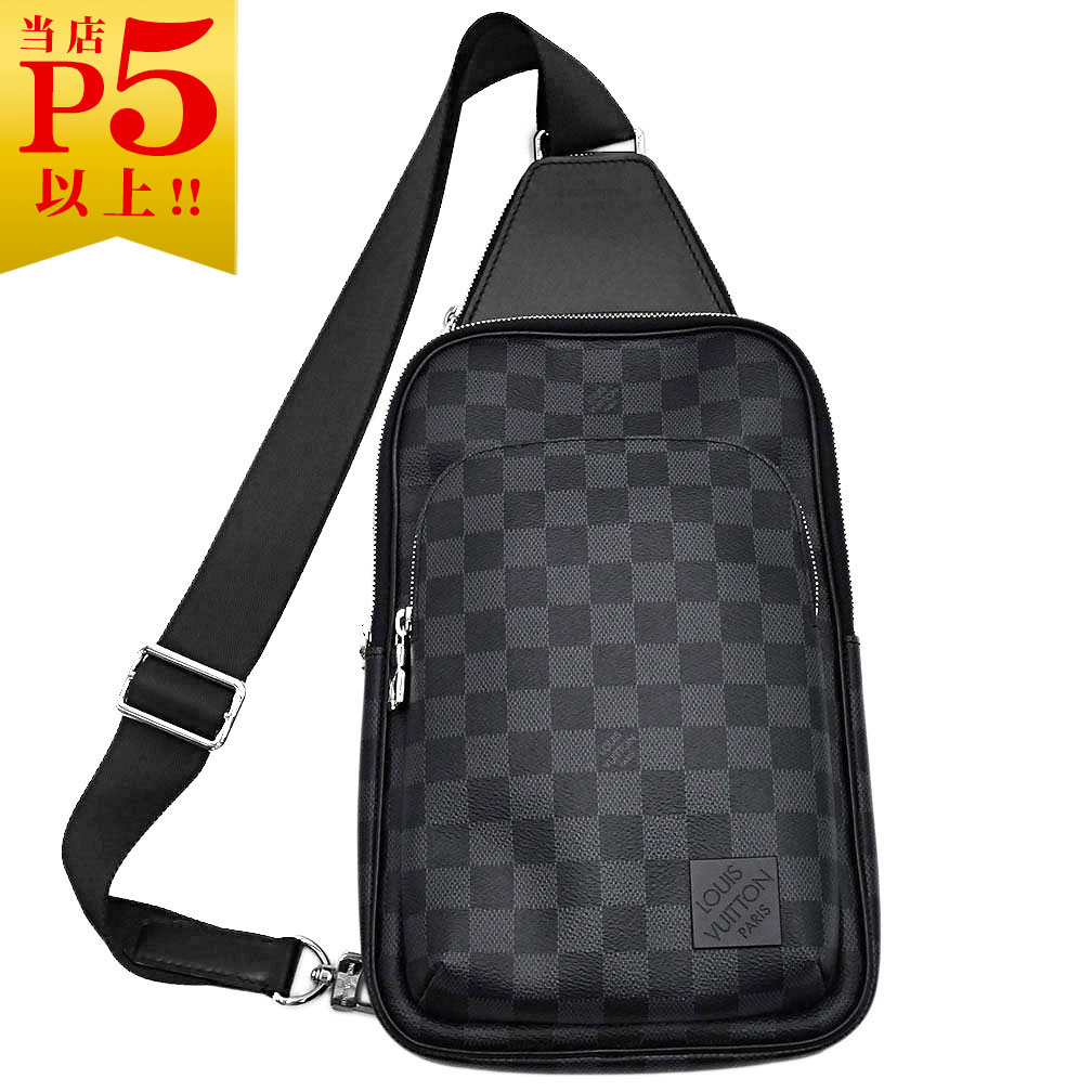 ダミエ 【対象商品Max50％OFF★】ルイヴィトン バッグ LOUIS VUITTON LV ダミエ・グラフィット アヴェニュー・スリングバッグ ブラック ボディバッグ 斜め掛け メンズ N45302 新品【6/11 2時迄】