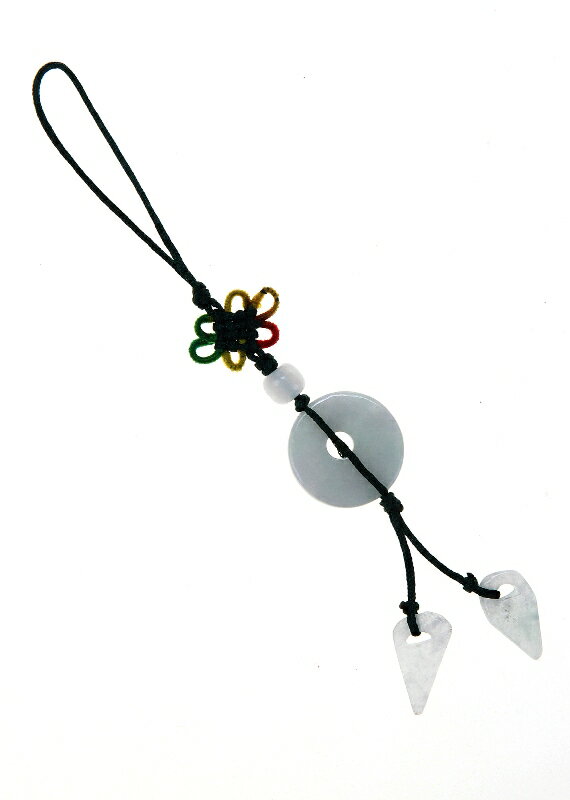 【送料無料 メール便】玉石銭ストラップ MA1202 インテリア雑貨 小物 飾り 玉 工芸品