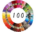 【送料無料 メール便・郵便】100束セット刺繍糸 手芸用品 手芸材料 趣味 ミサンガ 糸 ボタン付け プレゼント