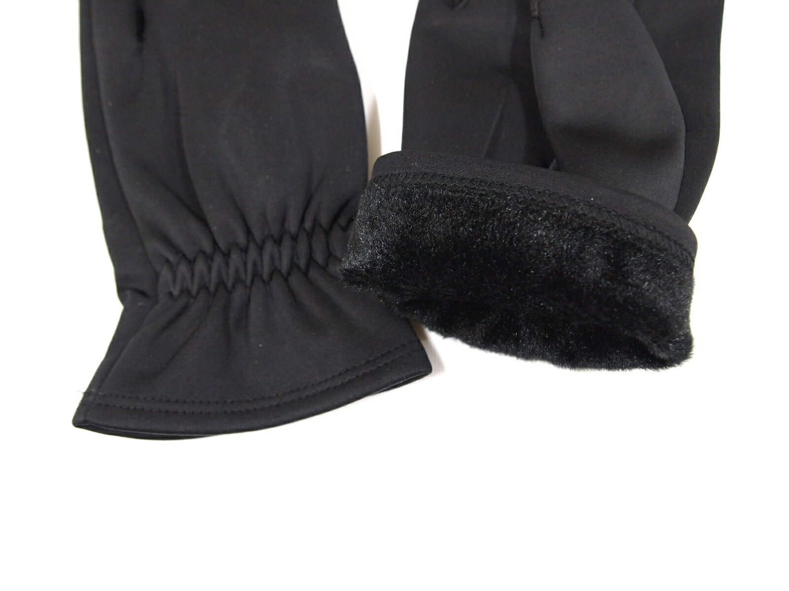 【送料無料 メール便・郵便】スマートフォン対応裏フェイクファーコーティング手袋　NO.MST1135　ミトン　携帯　スマホ　寒さ対策　防寒グッズ　グローブ 　手袋　　ギフト　贈り物