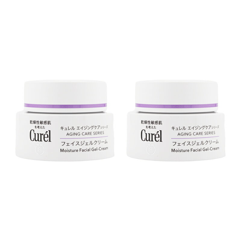 [2個セット]Curel キュレル エイジングケアシリーズ フェイスジェルクリーム 40g 無香料 無着色 アルコールフリー 消炎剤配合[ギフトラッピング対応]