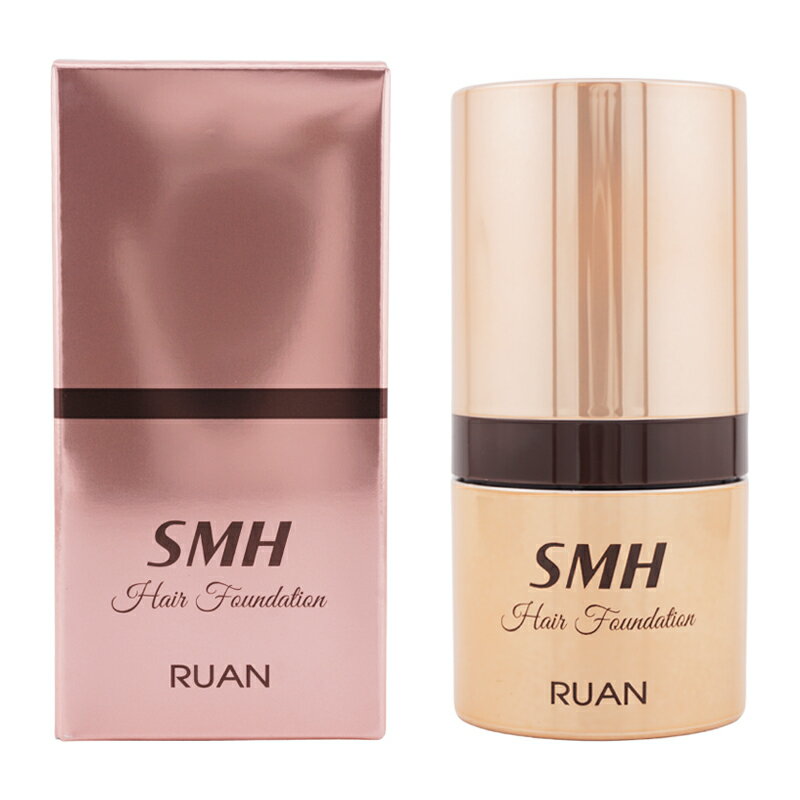 RUAN ルアン SMHヘアファンデーション No.1 BLACK 12g 頭皮用ファンデーション 白髪カバー パフ スタイリング 生え際カバー[ギフトラッピング対応]