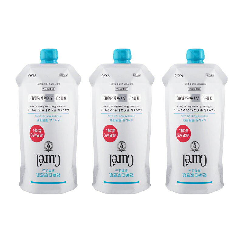 Rakuten - [3個セット]Curel キュレル バスタイム モイストバリアクリーム 310g つけかえ用 ぬれた肌用保湿クリーム 吊り下げパック[医薬部外品][ギフトラッピング対応
