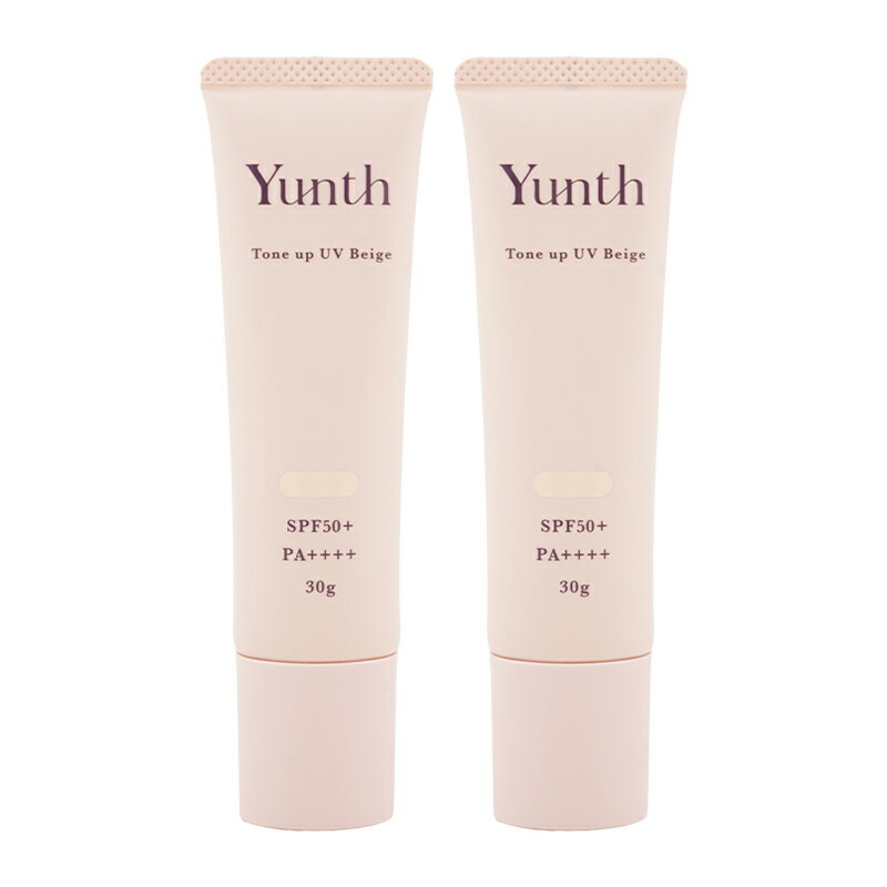 [2個セット]Yunth ユンス 生VCトーンアップUV ベージュ 30g UV化粧下地 SPF50+ PA++++ 美容液成分 パラベンフリー[ギフトラッピング対応]