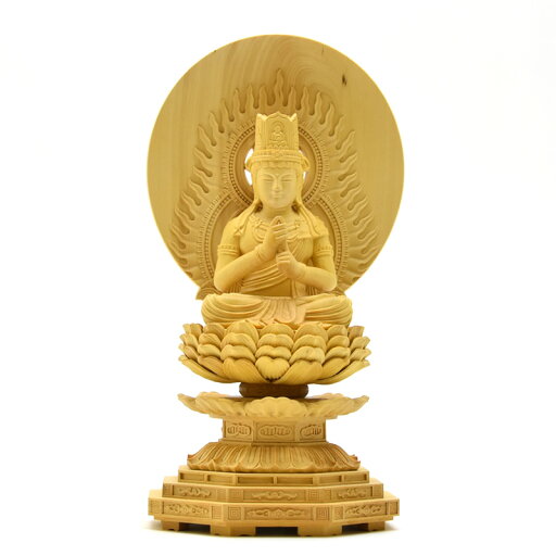 木彫り仏像 干支(未年・申年)お守り本尊 【大日如来】 柘植(つげ) 坐2.5寸 総高24.5cm 木彫り仏像 干支(未年・申年)お守り本尊 【大日如来】 柘植(つげ) 坐2.5寸 総高24.5cm