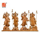 木彫り仏像 東寺形【四天王】セット 欅(ケヤキ) 「持国天・増長天・広目天・多聞天」 ※ご注意:代金引換の対応はできません。