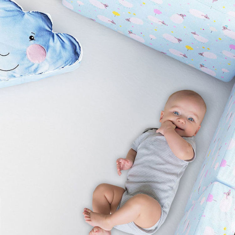 ベッドガード 柔らかい クッション ベビーベッド用 サイドパット 柵 ベッドフェンス ロングベビーベッド専用 転落防止 おしゃれ コーナークッション ベビーガード 寝返り防止 組み合わせ自由 布団 落下防止 ベッドサイドガード 赤ちゃん ベビー [2]