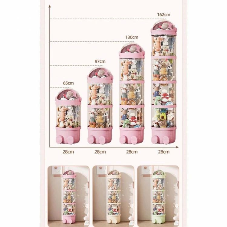 ぬいぐるみ収納 ぬいぐるみ 収納 おもちゃ 透明円柱 収納ケース ぬいぐるみ収納桶 抱き枕 陳列棚 展示ボックス DIY 陳列ケース [2]