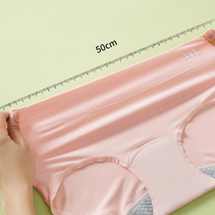開運ショップの2枚組 パンツ シームレス 綿混 ショーツ 深め 尿漏れ 抗菌 産後 パッド 尿モレ 2枚組 尿もれ 大きいサイズ 女性用 軽度失禁 尿漏れパンツ 布ナプキン 30ml 深ばき 軽失禁 吸水ショーツ 失禁パンツ 失禁ショーツ ちょい漏れ｜アングル3