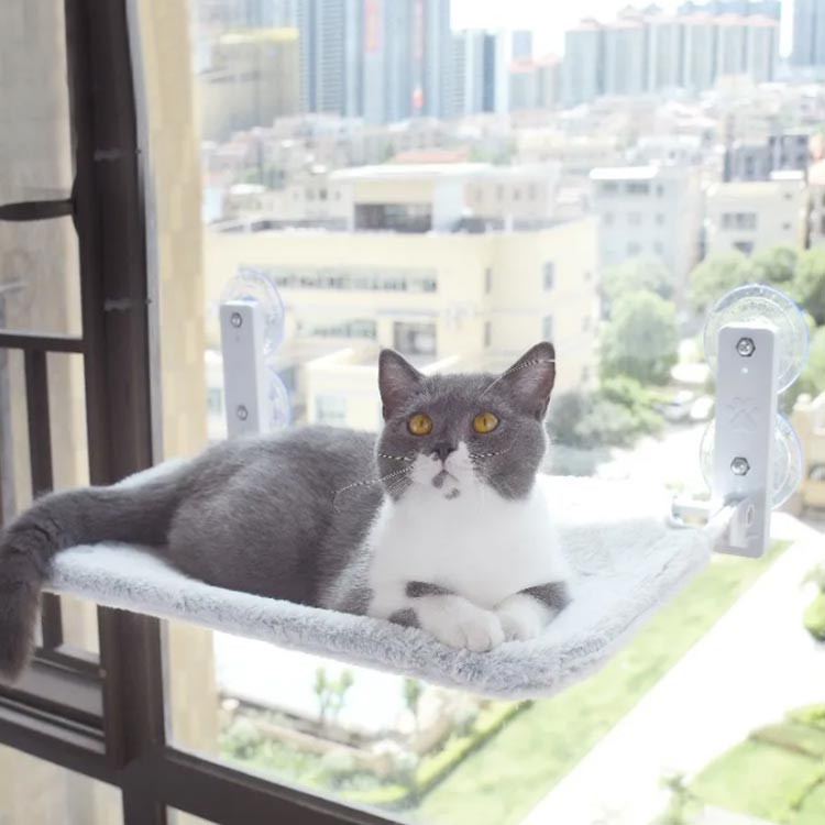 ネコ用 窓 日光浴 冬 取付簡単 折りたたみ 猫 猫 ストレス解消 猫ベッド ハンモッ...
