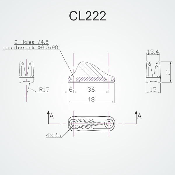 クラムクリート　Clamcleat　CL222 Racing Mini ※ネコポス発送・代引き不可